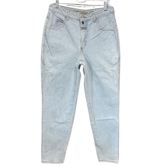 VTG Marithe Francois Girbaud HIGH RISE JEANS Size 13/14 29” Light Wash Tapered - Picture 1 of 11